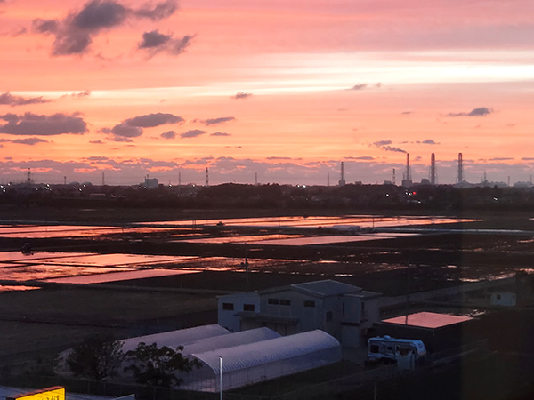 日本海の夕日で癒されたり